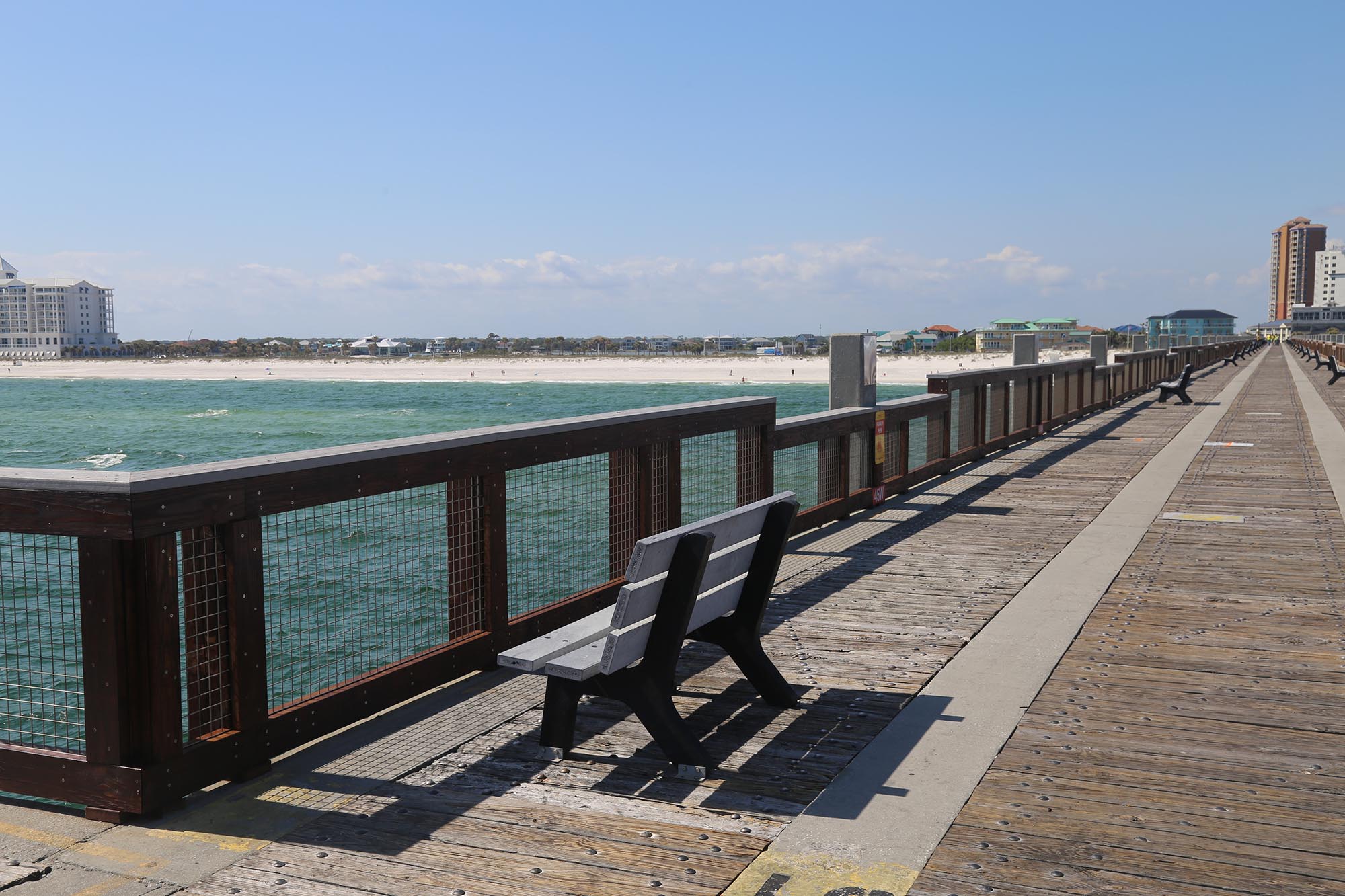 Benches on the Casino Beach Fishing Pier