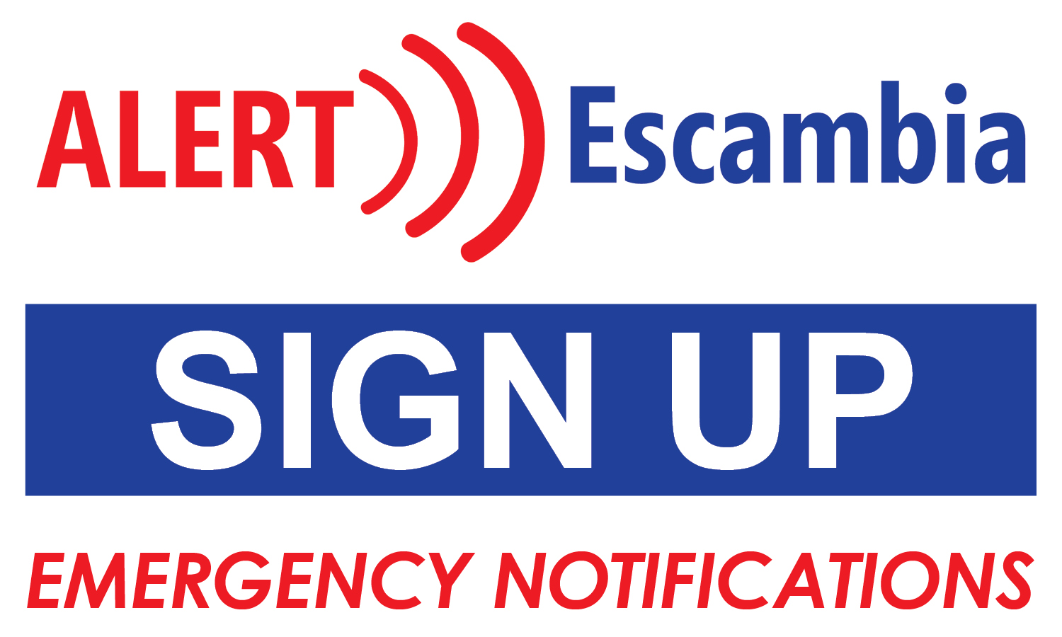 Alert Escambia Sign Up Button