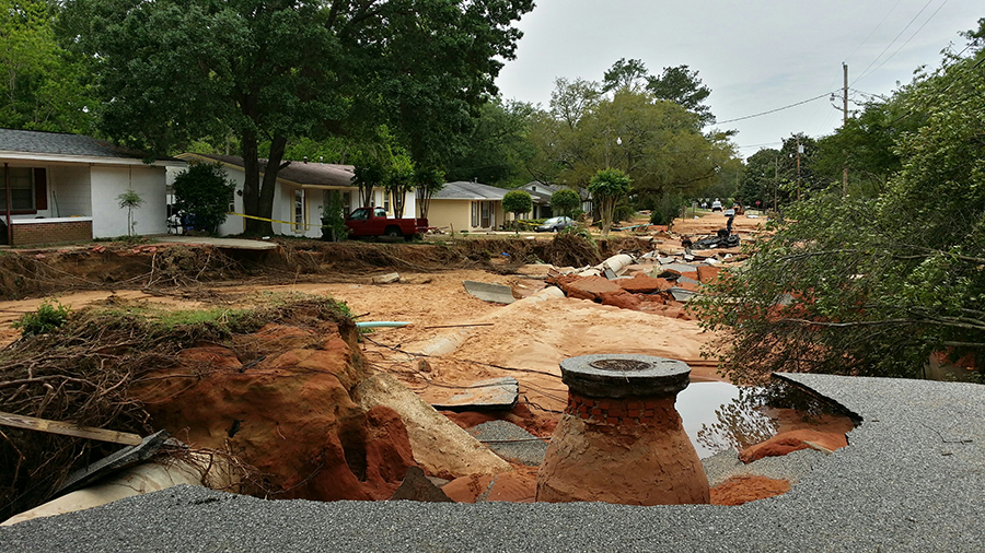 2014 Flooding Road Collapse